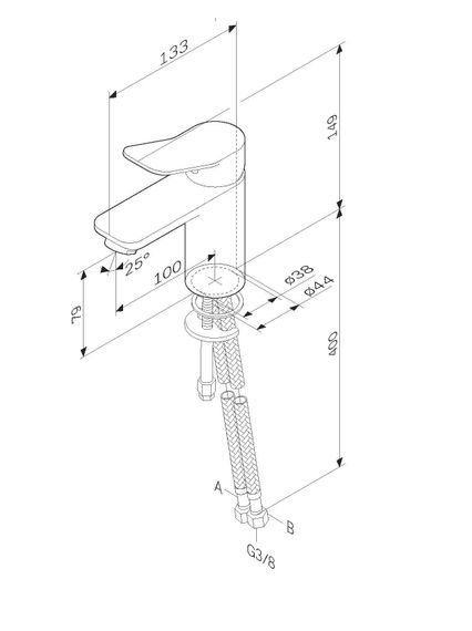 Смеситель для раковины AM.PM белый X-Joy (F85A02133) | Зображення 7