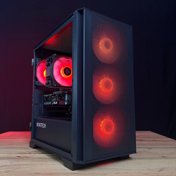 Збірка на замовлення: ігровий ПК Montech Air 100 ARGB Black Tower / AMD Ryzen 5 7500F (6 (12) ядер по 3,7 - 5,0 ГГц) / 32 ГБ DDR5 / 1000 ГБ SSD M.2 / nVidia GeForce RTX 5060, 8 ГБ GDDR7, 128-bit / 650W | Зображення 1