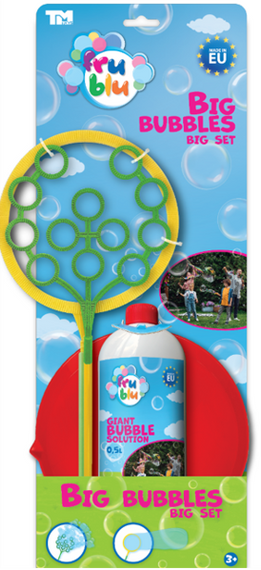Мильні бульбашки Великий набір з розчином 0.5 л. FRU BLU