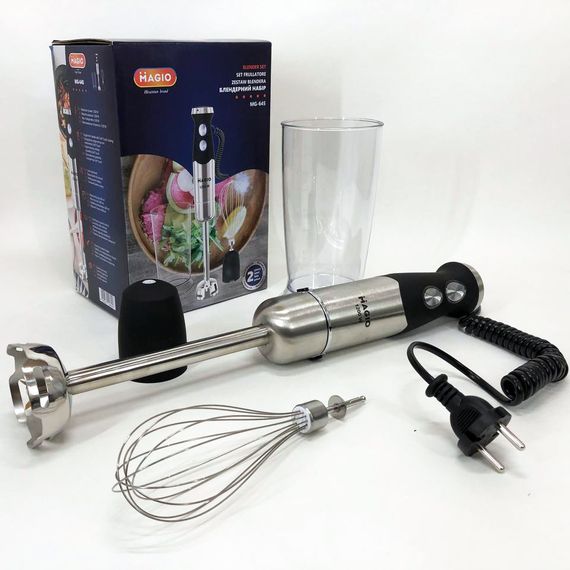 Блендер занурювальний 3в1 Magio MG-645 1200 Вт, міксер блендер ручний, блендер для молочних коктейлів | Зображення 8