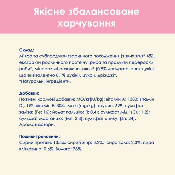 Вологий корм Purina CAT CHOW Kitten для кошенят, ягня та цукіні 85г | Зображення 7