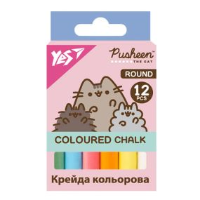 Крейда кольорова YES 400556 Pusheen 12 шт. Різнокольоровий shop (5056574458063)