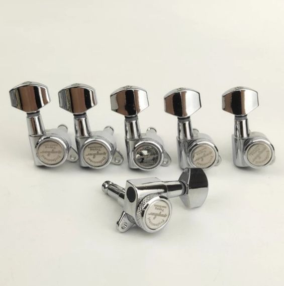 Кілки Machine Heads Guyker 6R локові для електрогітари Fender Yamaha Cort ESP-гітарі хромові | Зображення 1