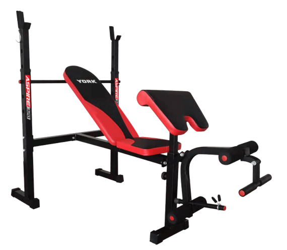 Лавка для жиму York Fitness ASPIRE 320 з стійкою для штанги та партою Скотта