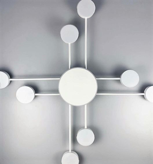 Люстра світлодіодна стельова LED світильник для квартири на стелю лед 26460 Білий 10х100х100 см.