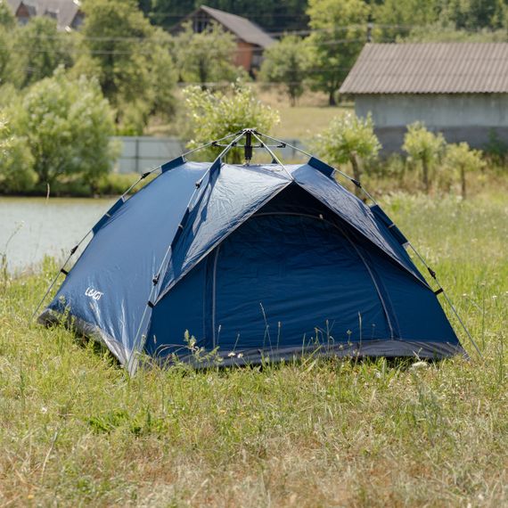 Намет кемпінговий тримісний 190×190×140 (см) автоматичний LU-002 Сиій | Зображення 4