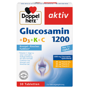 Комплекс Доппельгерц Глюкозамин для сустов, связок и хрящей Doppelherz Glucosamin + Vitamin D3 + K + C + E