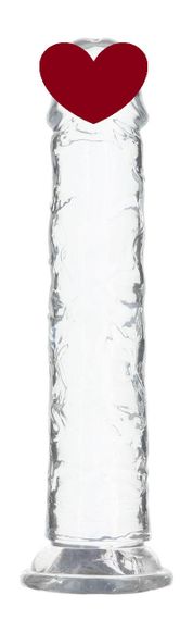 Прозорий фалоімітатор ADDICTION Vertical Dong 8″, присоска, діаметр 3,8 см, віброкуля в подарунок sexstyle