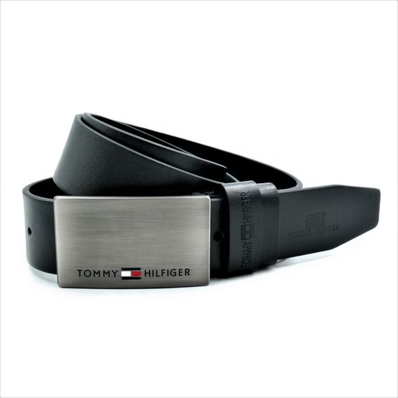 Чоловічий шкіряний ремінь Tommy Hilfiger колір чорний brnd-38mm-kit-010 | Зображення 2