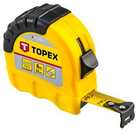 Рулетка TOPEX, стальная лента 8 м x 25 мм (27C308)