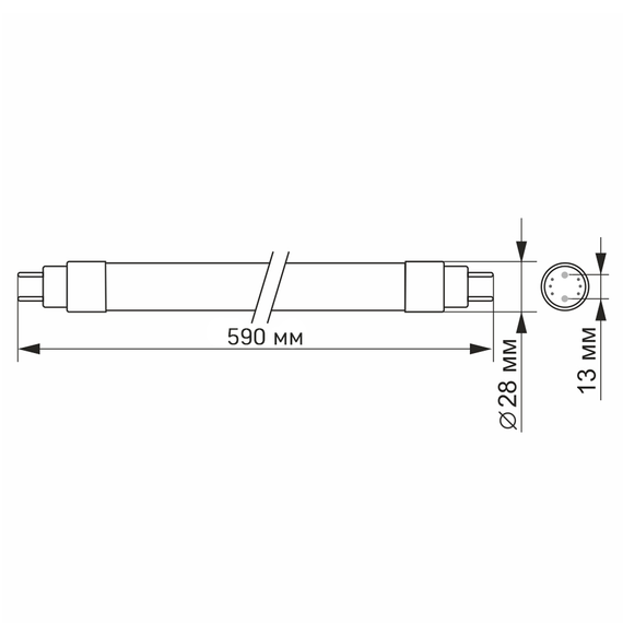 LED FITO лампа VIDEX T8F 9W 0.6M | Зображення 4
