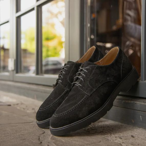 Чоловічі замшеві туфлі на товстій підошві 45 розмір | Зображення 2