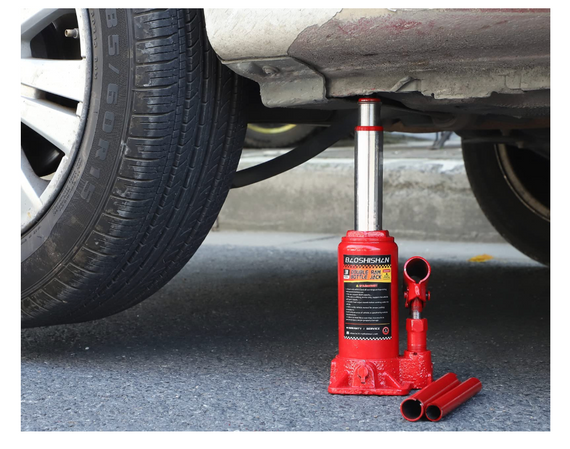 Домкрат BAOSHISHAN 3 тонни з двома штовхачами, діапазон підйому від 6-1/2" до 16-1/2", портативний гідравліч | Зображення 6