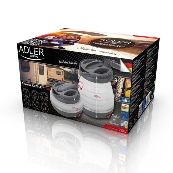 Электрочайник Adler AD 1279 складной силиконовый дорожный 0,6 л 750 Вт | Зображення 9