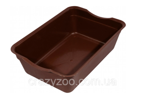 Туалет для котов коричневый 40x28x13 см 6856