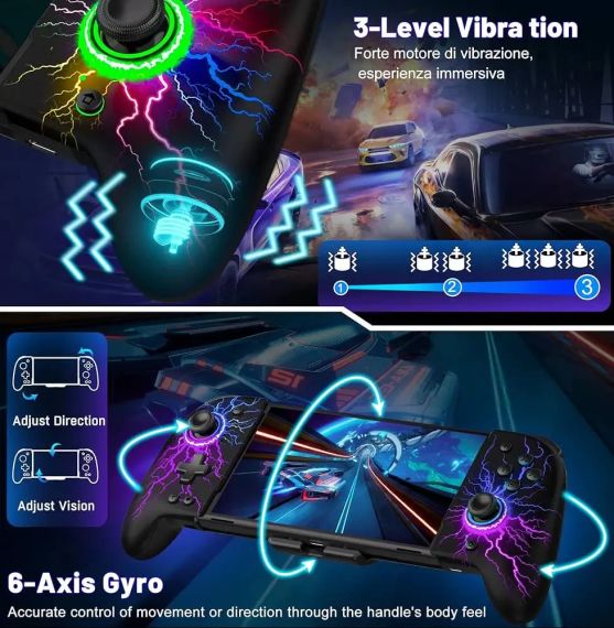 Контроллер беспроводной полноразмерный для nintendo switch Gammeefy JC200 Switch, Контроллер Gammeefy Black, | Зображення 2