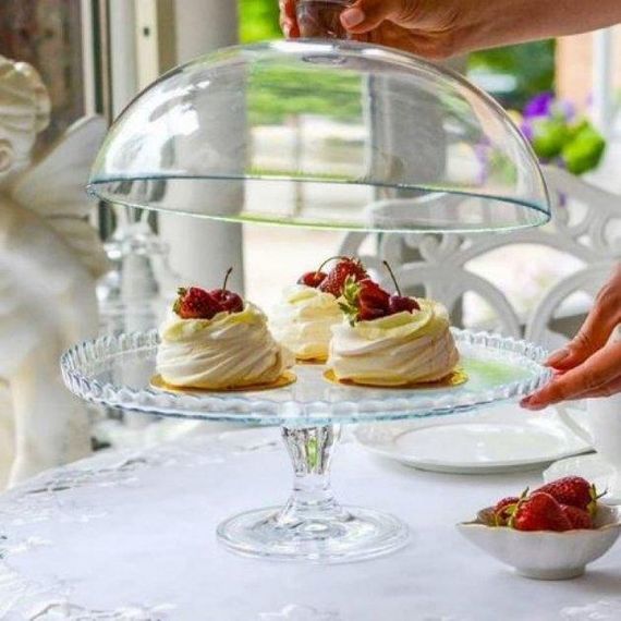 Тортовница стеклянная на ножке с крышкой Pasabahce Patisserie 32.2 см прозрачная 95200 | Зображення 5