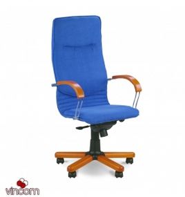 Кресло Новый Стиль NOVA wood chrome (Кожа Люкс LE)