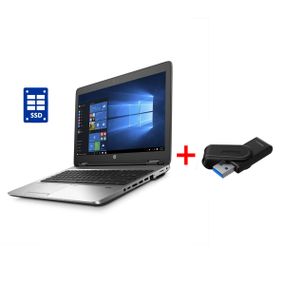 Ноутбук HP ProBook 650 G2 / 15.6" (1366x768) TN / Intel Core i3-6100U (2 (4) ядра по 2.3 GHz) / 8 GB DDR4 / 256 GB SSD / Intel HD Graphics 520 / WebCam / Win 10 Pro б/в + Подарунок Флеш-накопичувач Kingston DataTraveler Exodia S 64 ГБ