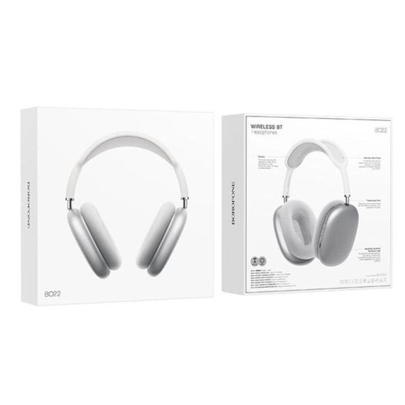 Бездротові навушники BOROFONE BO22 Elegant BT headphones Silver | Зображення 2