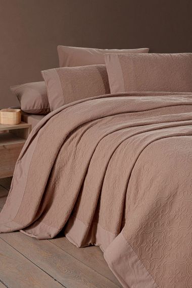 Постельное белье с покрывалом Sikel Tugra 240 х 260 см Kahve