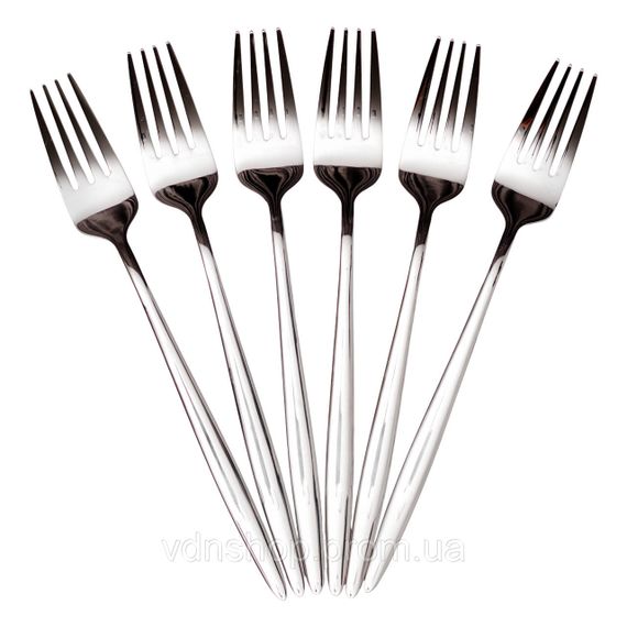 Набір столових виделок 6 штук виделки кухонні з нержавіючої сталі 21 (см) Срібло HP-8-28