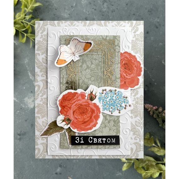 Набір для створення вітальних листівок "Трояндові мрії" FDGCK-042, 6 шт | Зображення 9