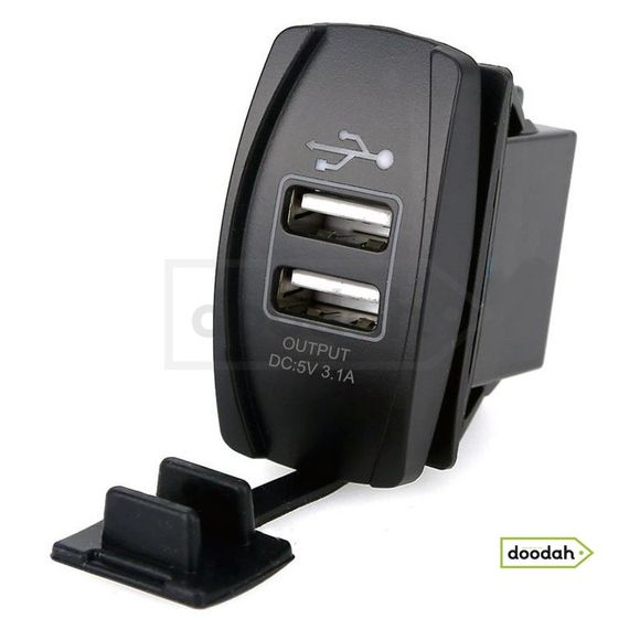 Авто / Мото USB зарядний пристрій Recessed ATV White IP68, 2,1 | Зображення 5