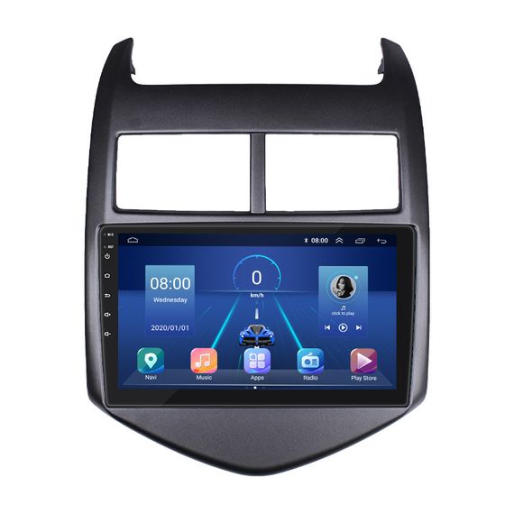 Штатная магнитола Lesko для Chevrolet Sonic I 2011-2016 экран 9" 6/128Gb 4G Wi-Fi GPS Top Шевроле