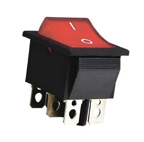 Переключатель KCD2-202N R/B 220V 1 клавиша красная с подсветкой Ny95500775