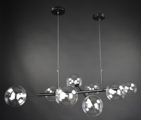 Люстра підвісна на 8 лампочок 27265 Чорний 30-150х52х118 см.