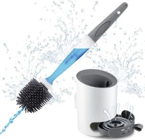 Силіконовий туалетний йоржик для унітазу Primo STY01 з дозатором для мийного засобу - Grey