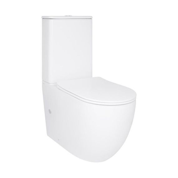 Унитаз напольный Qtap Robin New Ultra Quiet безободковый с сиденьем Soft-close WHITE QT13226083AW