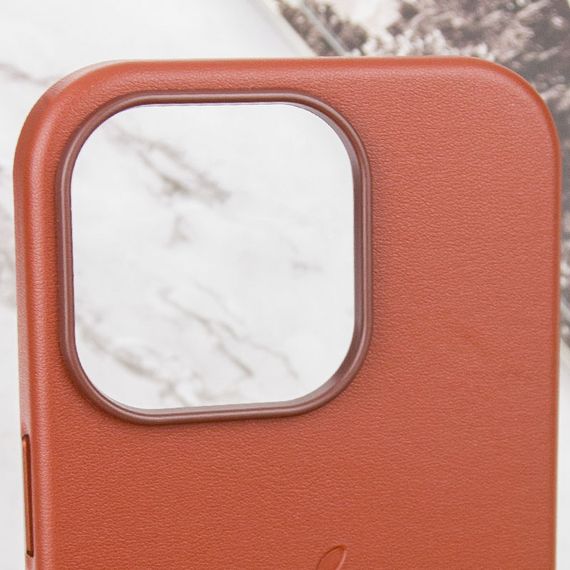 Шкіряний чохол Leather Case (AAA) with MagSafe and Animation для Apple iPhone 14 Pro (6.1") | Зображення 7