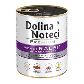 Dolina Noteci Premium 800г консерва для собак с кроликом и клюквой
