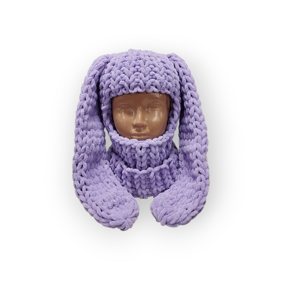 Балаклава колір 166 плюшева з вушками зайчик Puffy fine | Зображення 2