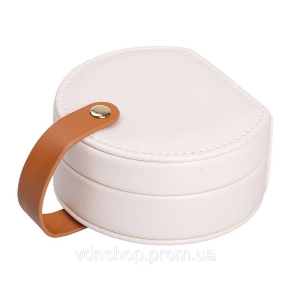 Скринька для прикрас з еко шкіри 10×9×4.5 см ​​органайзер для ювелірних виробів HP-5-31BE | Зображення 3