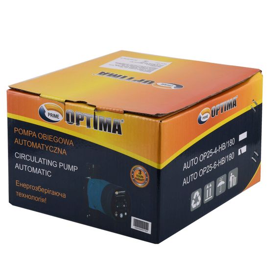 Насос циркуляційний енергоощадний Optima PRIME OP25-60AUTO 180 мм | Зображення 1