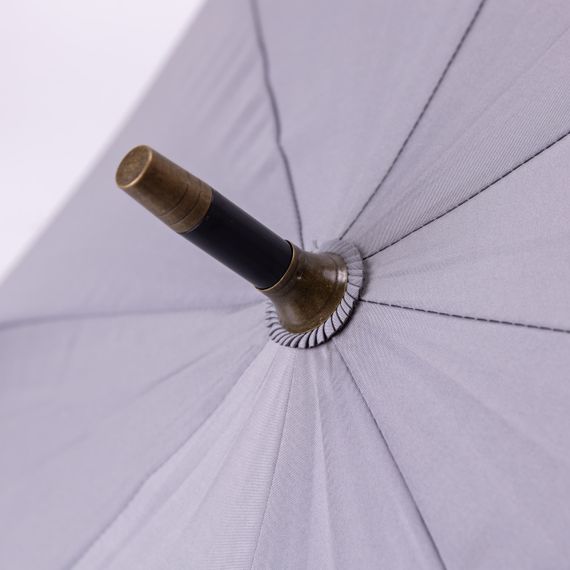 Класична парасолька-тростина напівавтомат з поліестеру 8 спиць діаметр 124 см Сірий HP-23-6G | Зображення 9