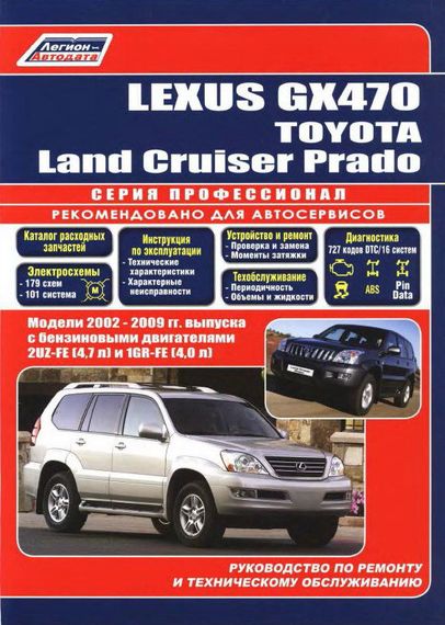 Lexus GX470 / Toyota Land Cruiser Prado. Посібник з ремонту й експлуатації. Книга