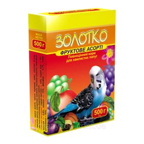 Корм для волнистых попугаев Золотко Фруктовое ассорти 500 г 3847
