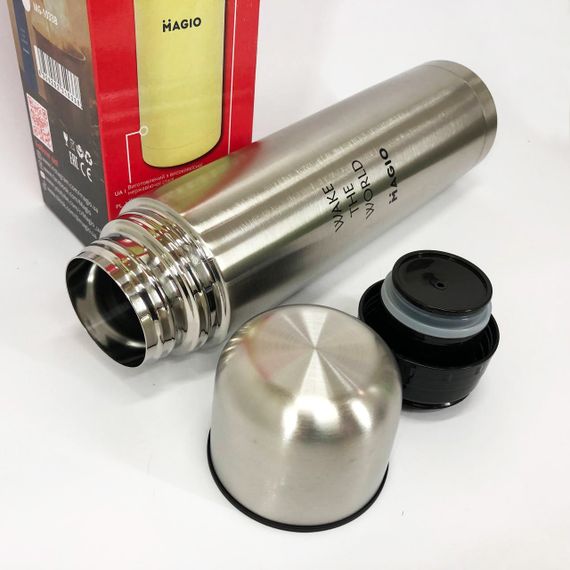 Питьевой термос MAGIO MG-1033S 1 л, Термос для чая помповый, Термос для напитков AN-170 на жару | Зображення 8