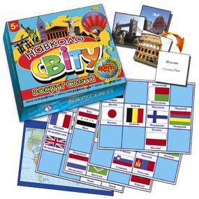 Дитяча настільна гра "Навколо світу. Лото географічне" MKB0111 укр. мовою