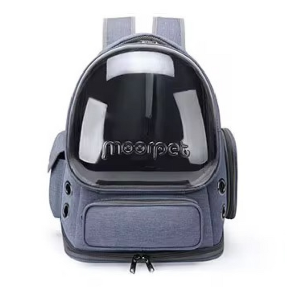Прозрачный Рюкзак Переноска Капсула Для Кошек и Собак с Иллюминатором Для Перевозки Животных до 7 кг MoorPet Джинс | Зображення 1