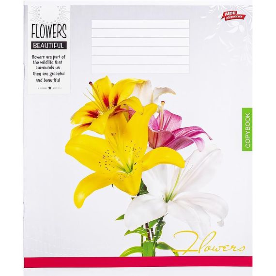 Тетрадь ученическая А5/24 лин. Flowers 3454D Мрії збуваються Вид 3