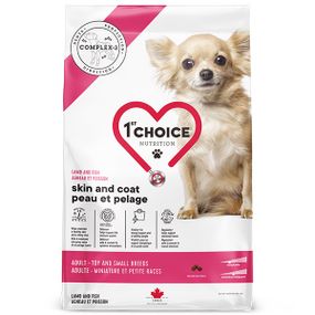 Сухий корм з ягнятком та рибою для здоров'я шкіри та вовни собак малих порід 1st Choice Adult Toy and Small Breeds Healthy Skin & Coat, 2 кг