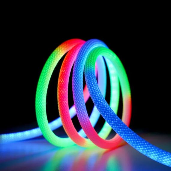Неонова LED RGB стрічка 5 м із лускатим покриттям і керуванням через застосунок, пульт | Зображення 9
