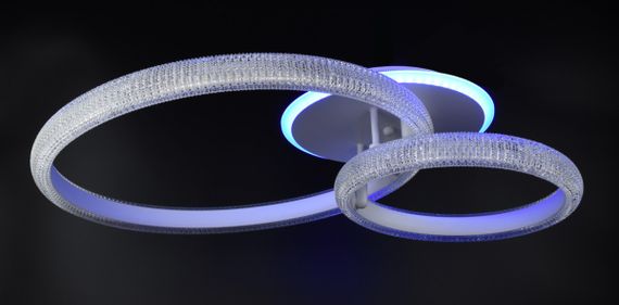 Люстра світлодіодна стельова LED світильник для квартири на стелю лед з пультом 26112 Білий 15х53х72 см. | Зображення 6