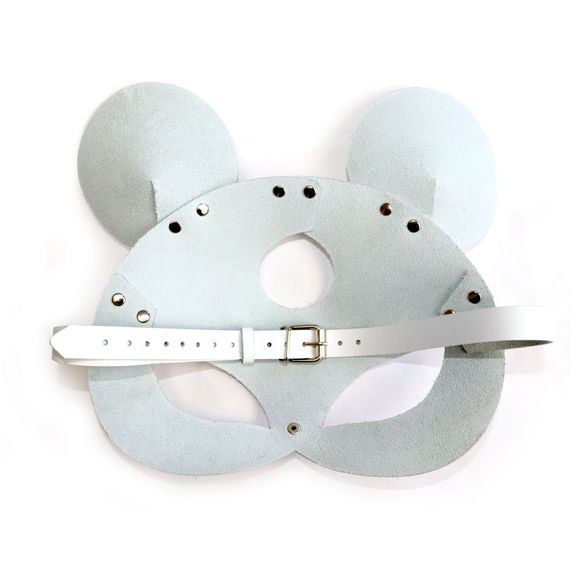 Шкіряна маска мишки Art of Sex - Mouse Mask, колір Білий | Зображення 3