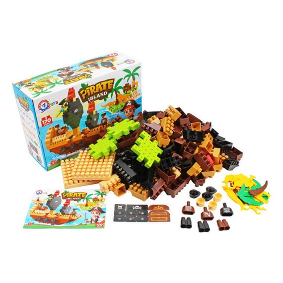 Дитячий розвиваючий конструктор "Pirate island" 2642TXK 170 деталей | Зображення 1